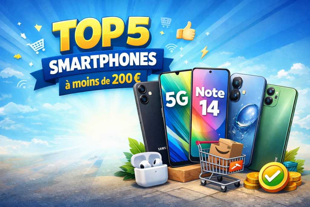TOP 5 Smartphones 2026 à moins de 200€