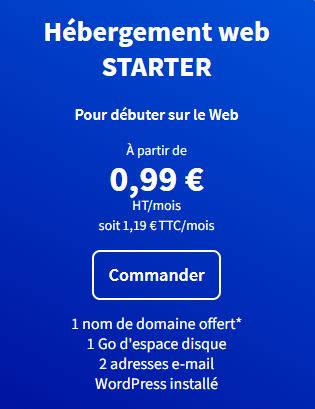 Hébergement STARTER OVH Hébergement STARTER OVH
