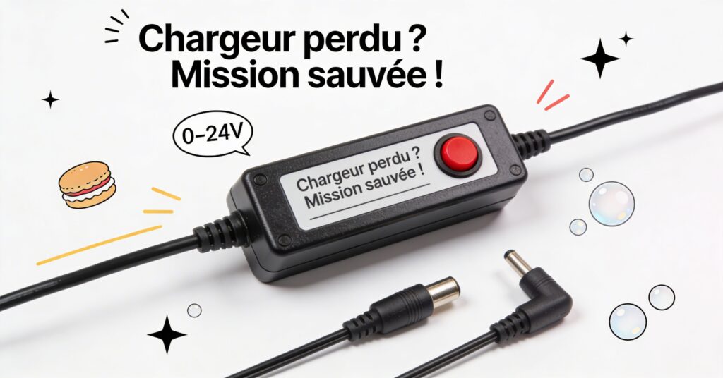 Remplacement chargeur perdu avec transformateur universel
