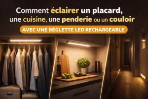 comment éclairer un placard avec une réglette led rechargeable magnétique