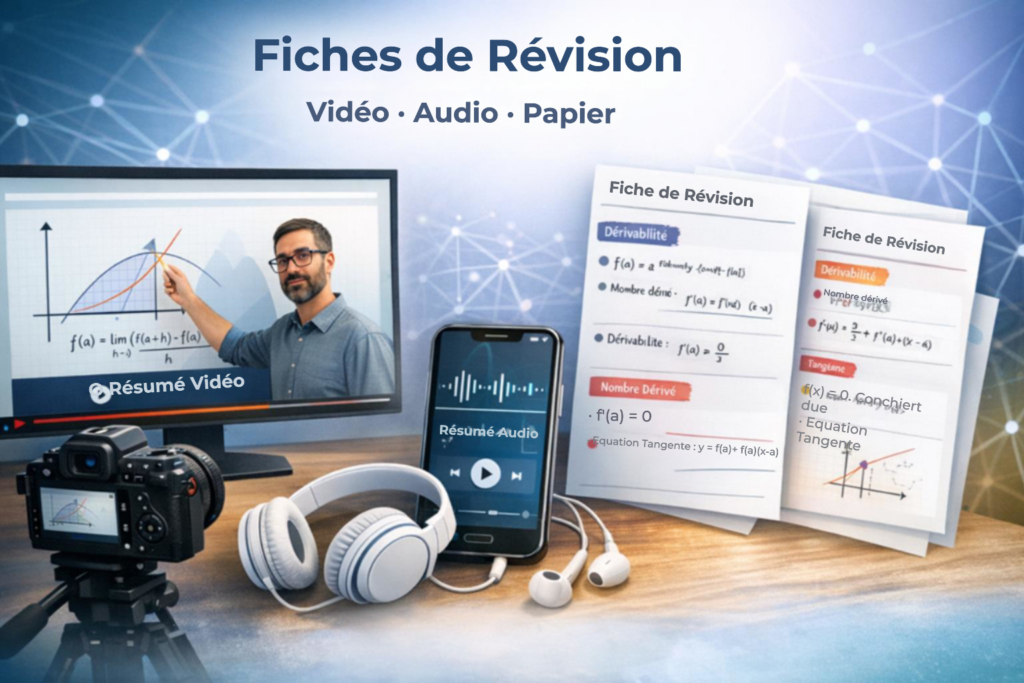 Cr&eacute;er des fiches de r&eacute;vision vid&eacute;o, audio, quiz et papier